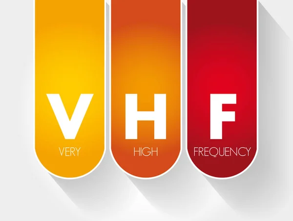 Vhf Very High Frequency Acronym Technology Concept Background — Stock Vector