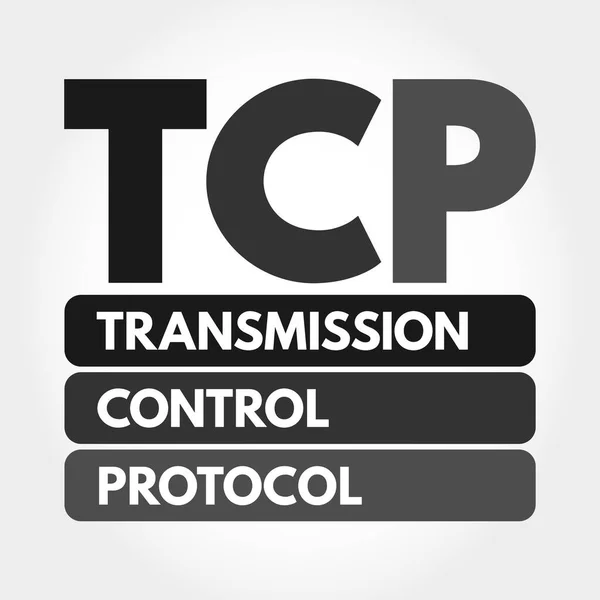 Tcp Akronim Protokol Kontrol Transmisi Latar Belakang Konsep Teknologi - Stok Vektor