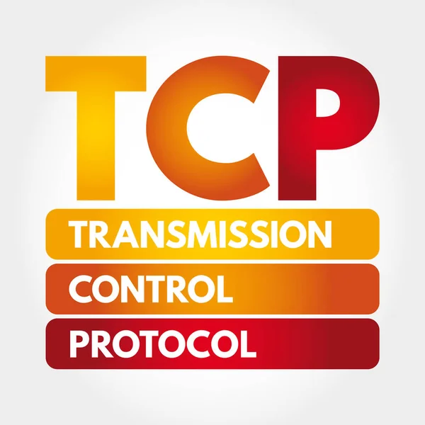 Tcp Akronim Protokol Kontrol Transmisi Latar Belakang Konsep Teknologi - Stok Vektor