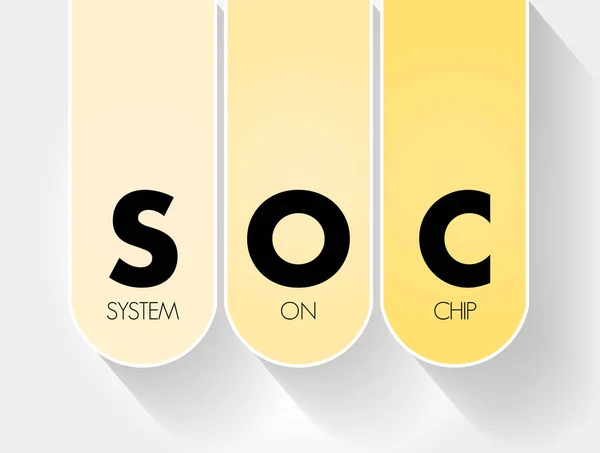 Soc System Chip Acronym Technology Concept Background — 图库矢量图片