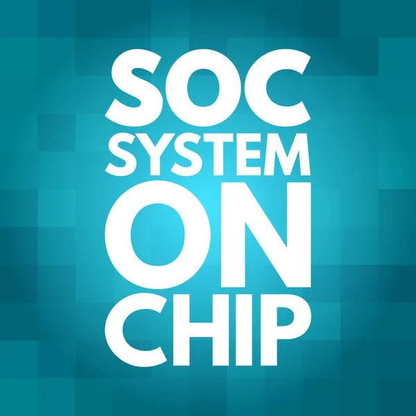 Soc Sistem Pada Akronim Chip Latar Belakang Konsep Teknologi - Stok Vektor