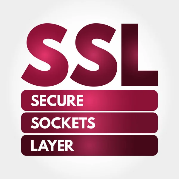 Ssl Sockets Layer Akronim Teknologi Latar Belakang Konsep - Stok Vektor