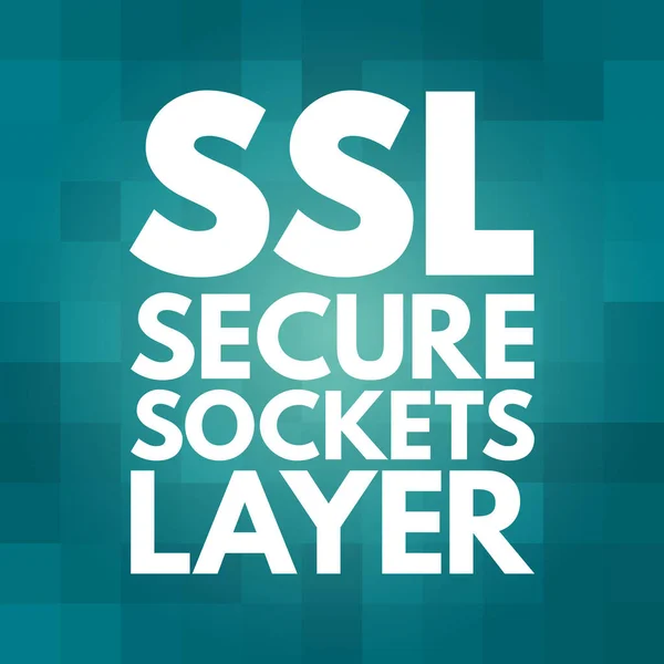 Ssl Sockets Layer Akronim Teknologi Latar Belakang Konsep - Stok Vektor