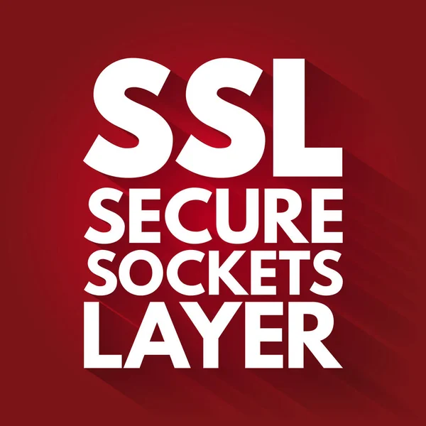 Ssl Sockets Layer Akronim Teknologi Latar Belakang Konsep - Stok Vektor