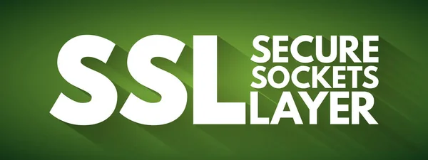 Ssl Sockets Layer Akronim Teknologi Latar Belakang Konsep - Stok Vektor