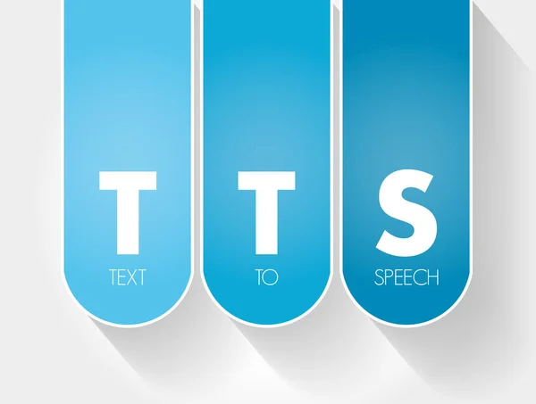 Tts Text Speech Akronym Technologické Zázemí — Stockový vektor