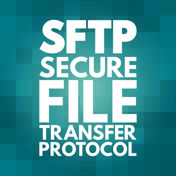 Sftp Akronim Protokol Transfer Berkas Aman Latar Belakang Konsep Teknologi - Stok Vektor