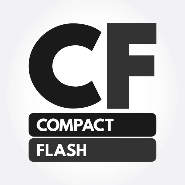 Kompak Flash Akronim Teknologi Latar Belakang Konsep - Stok Vektor
