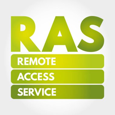 RAS - Uzaktan Erişim Servis kısaltması, teknoloji konsepti geçmişi