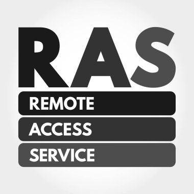 RAS - Uzaktan Erişim Servis kısaltması, teknoloji konsepti geçmişi