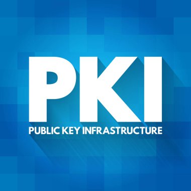 PKI - Genel Anahtar Altyapı kısaltması, teknoloji kavramı arka planı