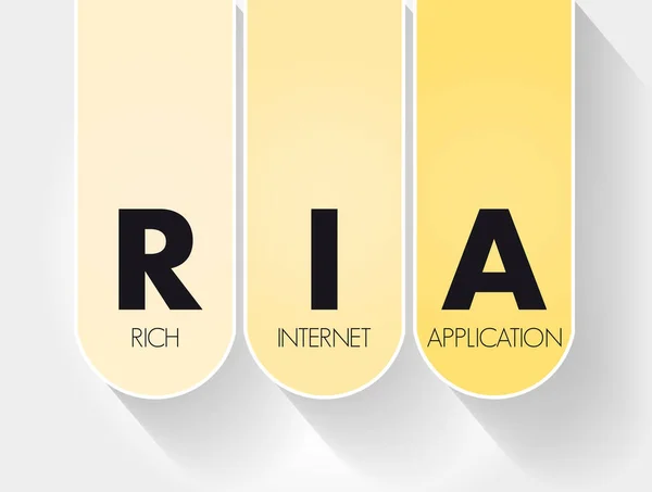 Ria Rich Internet Application Acronyme Technologie Concept Background — Image vectorielle