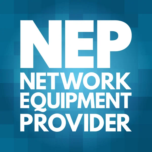 Nep Akronim Network Equipment Provider Latar Belakang Konsep Teknologi - Stok Vektor