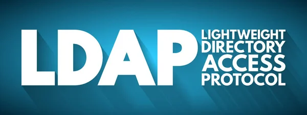 Ldap Ringan Direktori Akses Protokol Akronim Teknologi Konsep Latar Belakang - Stok Vektor