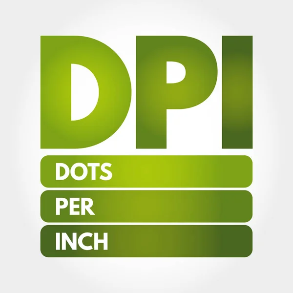 Dpi Dots Inch Acronym Technology Concepts Background — 스톡 벡터