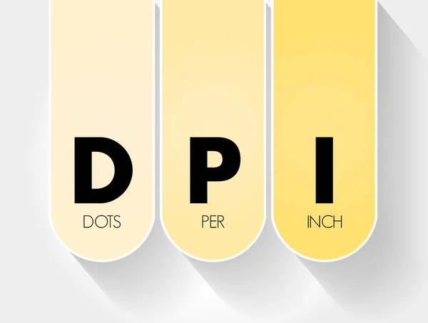 Dpi Dots Inch Acronim Tło Koncepcji Technologii — Wektor stockowy