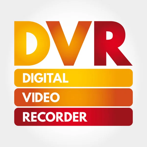 Dvr Digital Video Recorder Akronym Technologiekonzept Hintergrund — Stockvektor