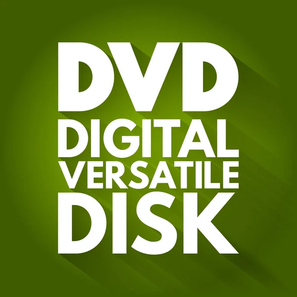 Dvd Ψηφιακή Ευέλικτη Disk Ακρωνύμιο Την Έννοια Της Τεχνολογίας Φόντο — Διανυσματικό Αρχείο