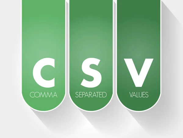 Csv Comma Separated Value Acronym Technology Concept Background — 图库矢量图片