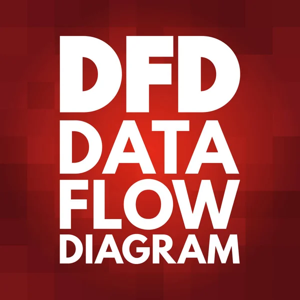 Dfd Diagrama Fluxo Dados Sigla Fundo Conceito Tecnologia — Vetor de Stock