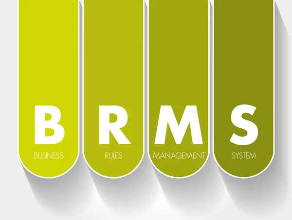 Brms Kuralları Yönetim Sistemi Kısaltması Kavram Geçmişi — Stok Vektör