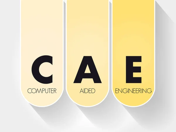 Cae Acronyme Ingénierie Assistée Par Ordinateur Contexte Concept Technologie — Image vectorielle