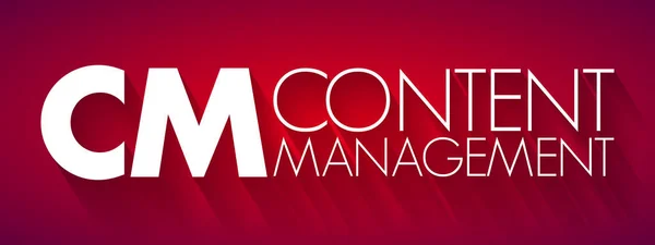 Acronimo Content Management Background Del Concetto Business — Vettoriale Stock