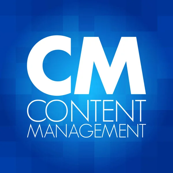 Content Management Akronym Affärsidé Bakgrund — Stock vektor