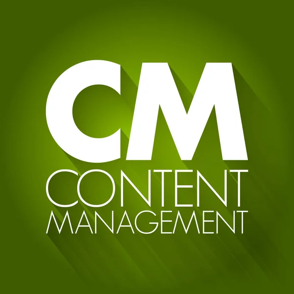Content Management Akronym Affärsidé Bakgrund — Stock vektor