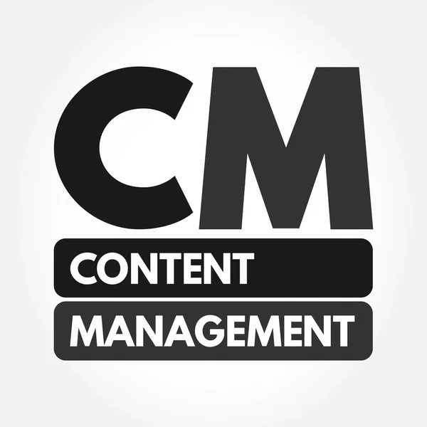 Content Management Akronym Affärsidé Bakgrund — Stock vektor