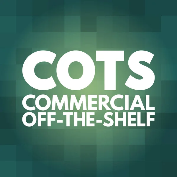 Cots Commercial Shelf Acronym Business Concept Background Stock Vector