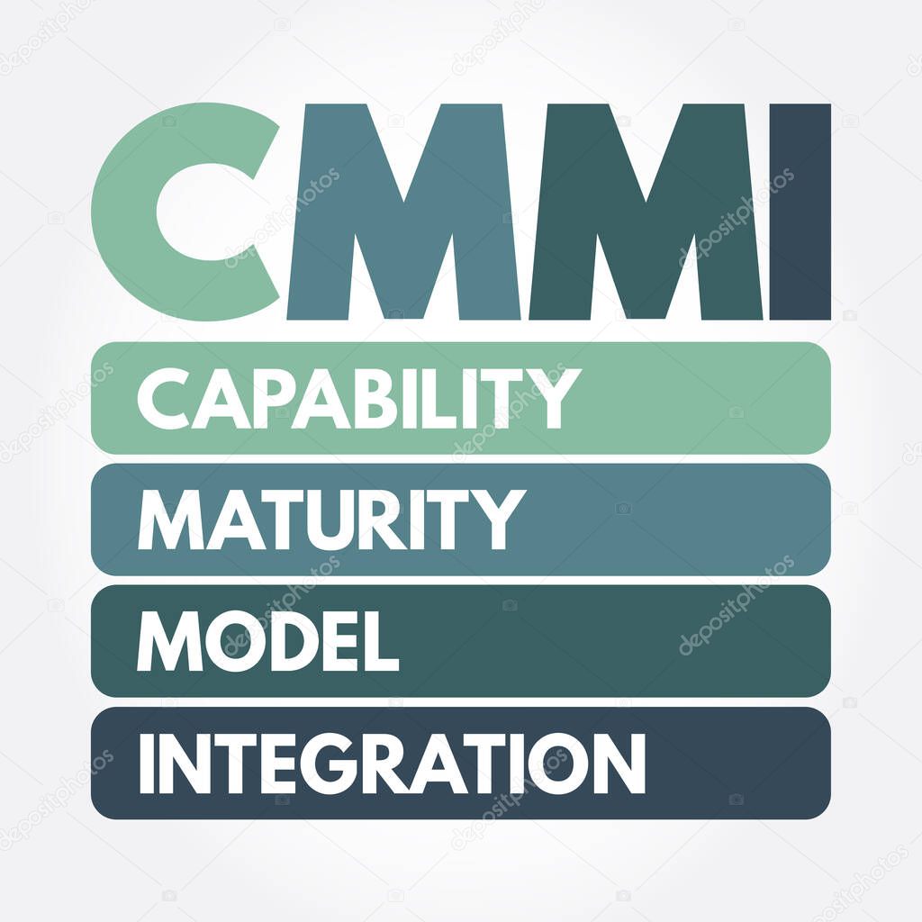 CMMI - Capability Maturity Model Integration acronym, technology concept background
