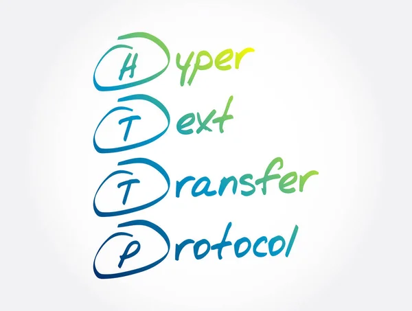 Http Akronim Protokol Transfer Teks Hyper Latar Belakang Konsep Teknologi - Stok Vektor