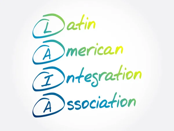 Laia Latin American Integration Association Acronyme Contexte Concept Entreprise — Image vectorielle