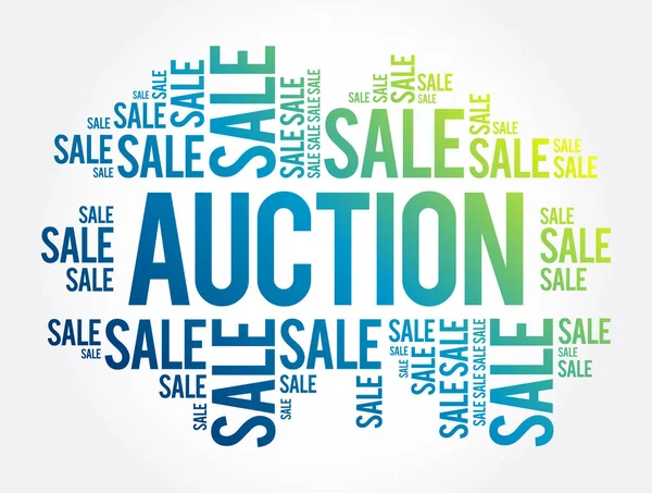 Auction Words Cloud Business Concept Background — Stock Vector