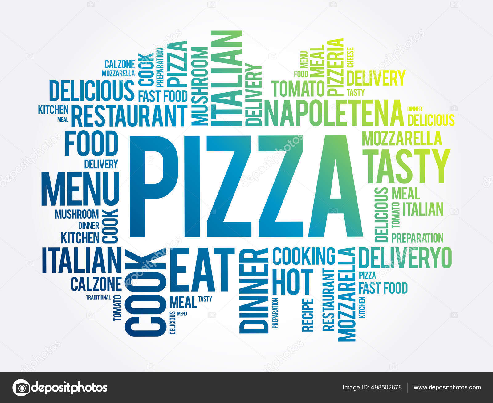 Pizza Word Cloud Collage Food Concept Background Stock Vector by ©dizanna 498502678