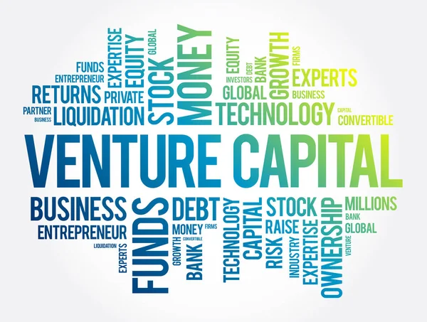 Colagem Nuvem Palavra Venture Capital Fundo Conceito Negócio —  Vetores de Stock