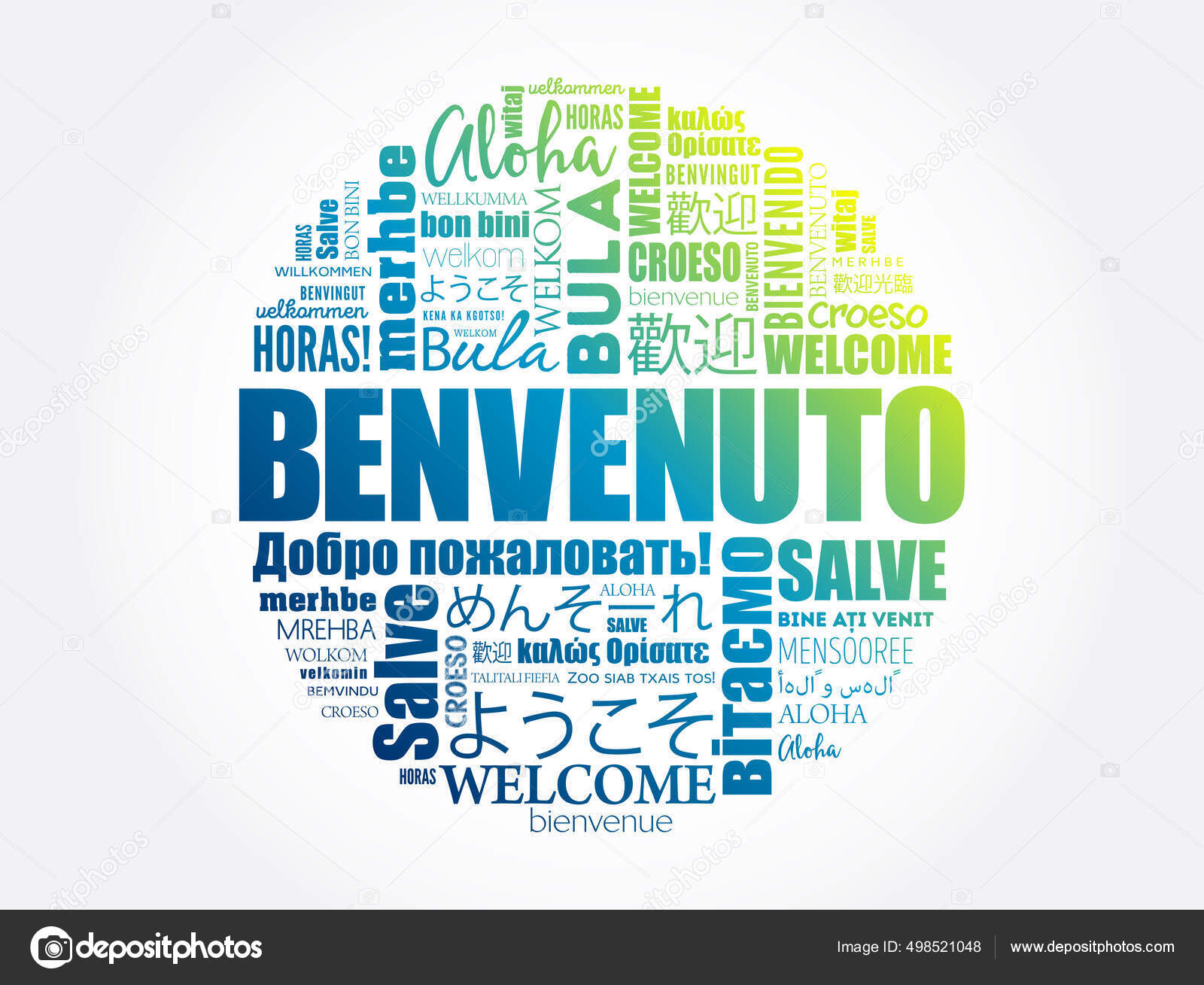 benvenuto - welcome 