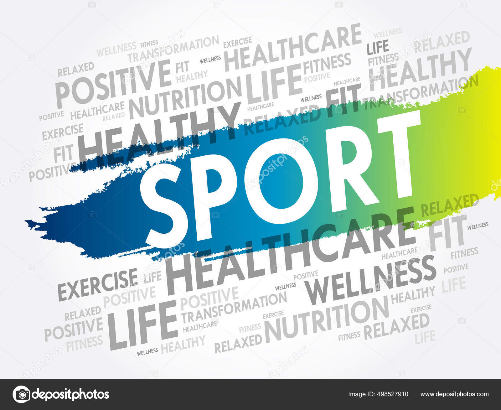 Sport Word Cloud Fitness Health Concept Background Stock Vector by ©dizanna  498527910