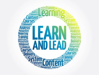 Çemberi öğren ve yönet kelime bulutu, iş konsepti