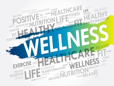 GELLNESS kelime bulut, fitness, spor, sağlık konsepti geçmişi