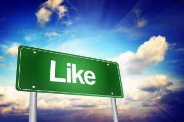 Yeşil yol işaret gibi iş Concep