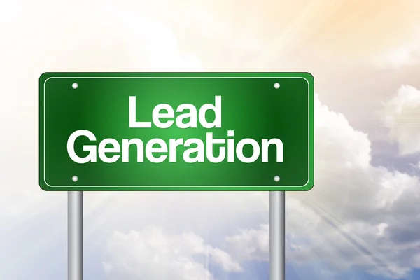 Lead Generation Green Vägmärke, Business begreppsmässigt — Stockfoto