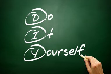 Do It Yourself (DIY), iş kavramı kısaltma bla üzerinde el çekilmiş