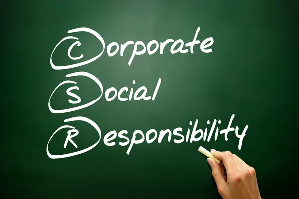 Kurumsal Sosyal sorumluluk (Csr), iş conce el çekilmiş — Stok fotoğraf