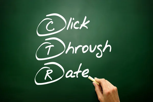 Hand drawn Click Through Rate (CTR), business concept acronym on — Stock Photo, Image