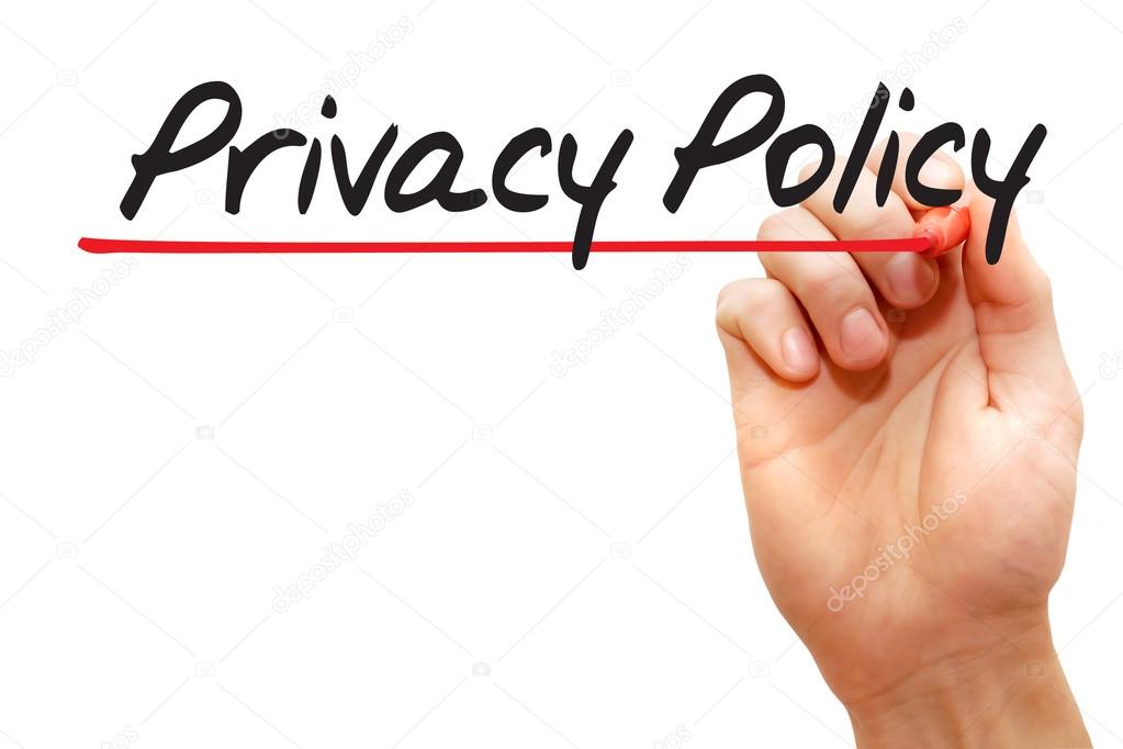 Hand writing Privacy Policy, business concep