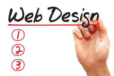 Web Tasarım listesi, iş kavramı yazma el