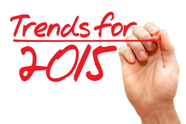 Ruční psaní trendy pro rok 2015, obchodní koncepce — Stock fotografie