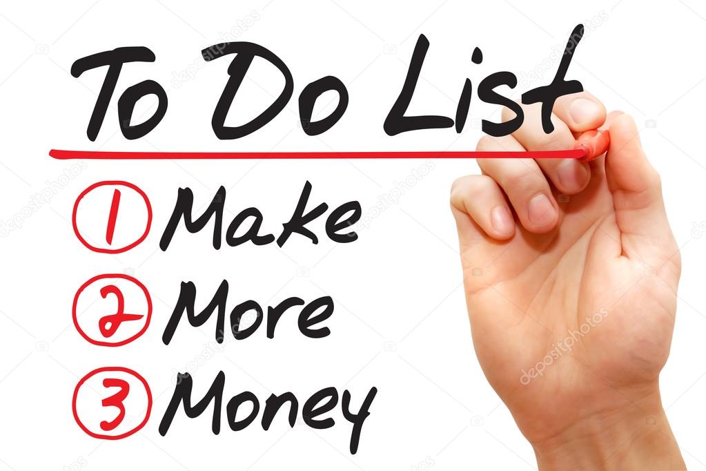 Hand writing Make More Money in To Do List, business concept